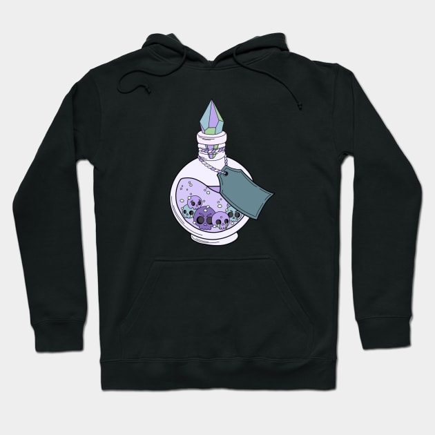 Magical Potions Bottles Witchy cute Skulls Hoodie by ISFdraw